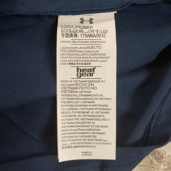 UNDER ARMOUR MEN BLUE WITH ORANGE LOGO SIZE LARGE - Picture 10 of 12